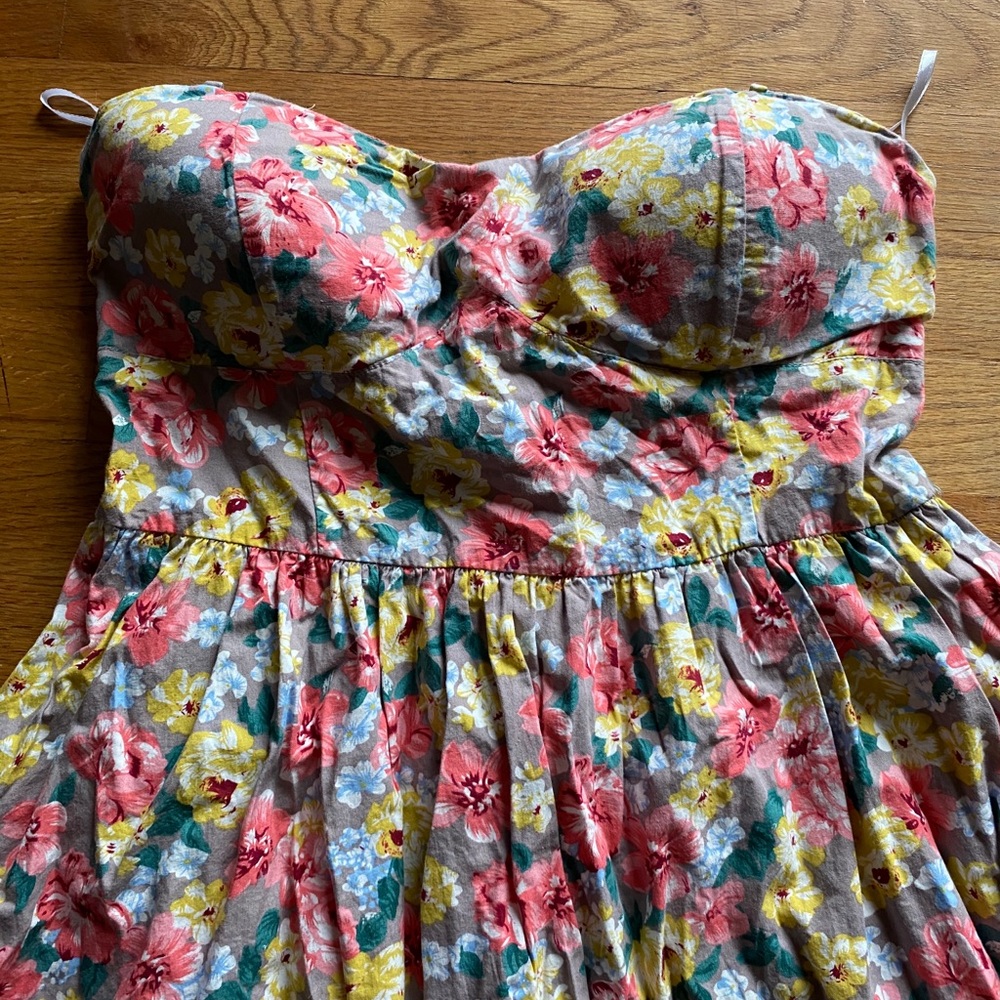 Floral Strapless Dress